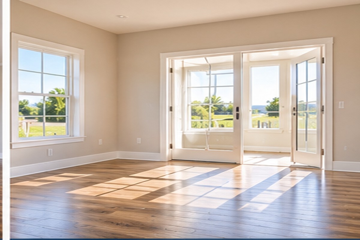 Vacant home prepared after move-in or move-out cleaning